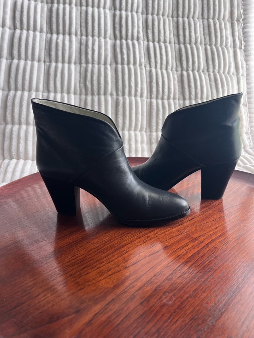 Plomo Classic Grey Leather Ankle Booties